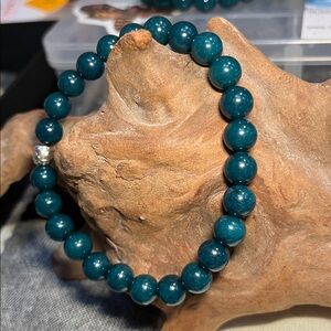 8mm Dark Teal Calcedony